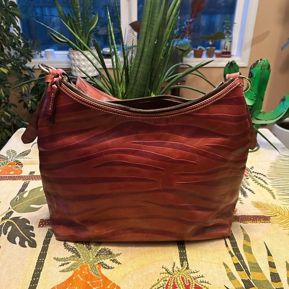Dooney & Bourke Florentine Zebra Hobo Bag. - Picture 3 of 10